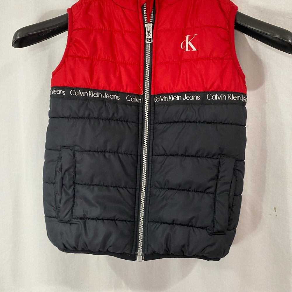 Calvin Klein Jeans Kids Red Puffer Coat